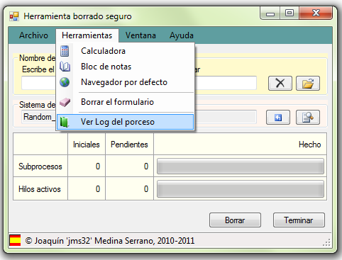 Mirar el Log del proceso